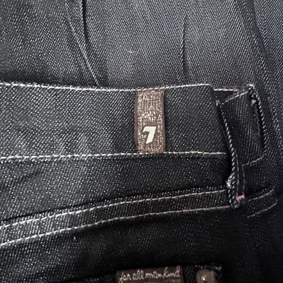 7 FOR ALL MANKIND Jeans Bootcut Pants Low Rise Gold Pocket Vintage Made USA NWOT - Picture 13 of 16